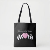 Beste Mutter der Welt Herz Schrift Custom Cute Tasche (Vorderseite)