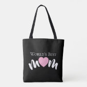 Beste Mutter der Welt Herz Schrift Custom Cute Tasche (Rückseite)