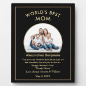 Beste Mutter der Welt Muttertag Foto Personalize Fotoplatte (Vorderseite)