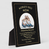Beste Mutter der Welt Muttertag Foto Personalize Fotoplatte (Seite)