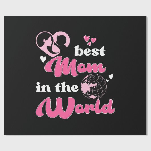Beste Mutter der Welt Muttertag Geschenkpapier (Flach)