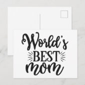 Beste Mutter der Welt - Muttertag Postkarte (Vorne/Hinten)