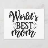 Beste Mutter der Welt - Muttertag Postkarte (Vorderseite)
