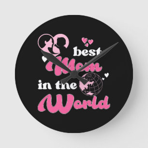 Beste Mutter der Welt Muttertag Runde Wanduhr