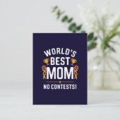 Beste Mutter der Welt ohne Frage  Postkarte (Stehend Vorderseite)