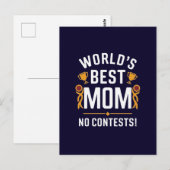 Beste Mutter der Welt ohne Frage  Postkarte (Vorne/Hinten)