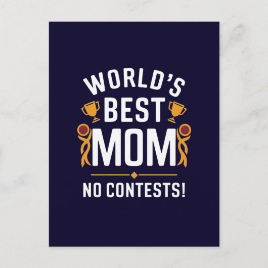Beste Mutter der Welt ohne Frage  Postkarte (Vorderseite)