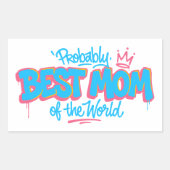 Beste Mutter der Welt Rechteckiger Aufkleber (Vorderseite)