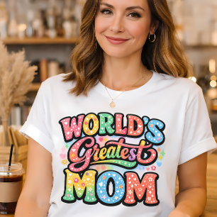 Beste Mutter der Welt Retro-Floral-Typografie  T-Shirt