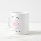 Beste Mutter der Welt Rosa Blumen Kaffeetasse (Vorderseite Links)