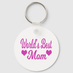Beste Mutter der Welt Rosa Schlüsselanhänger