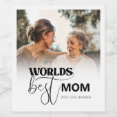Beste Mutter der Welt Weinetikett (Einzelnes Label)