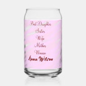 Beste Mutter Ehefrau Tochter hinzufügen Namen Text Dosenglas (Rückseite)