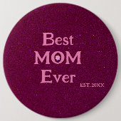 beste Mutter ever modern retro solide Müttertag Button (Vorderseite)
