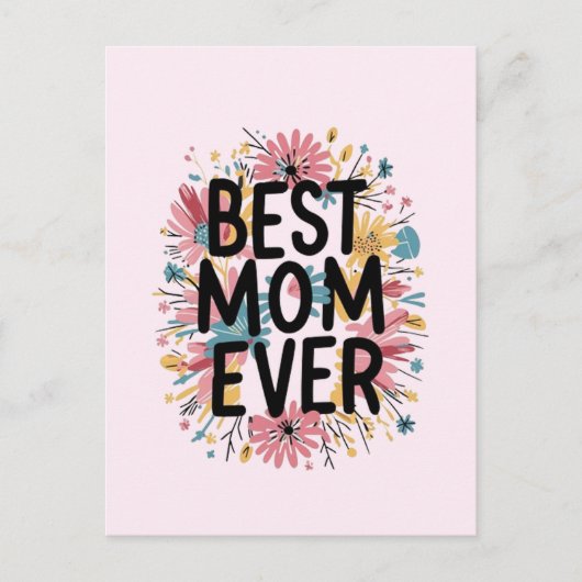 Beste Mutter ever Postkarte (Vorderseite)