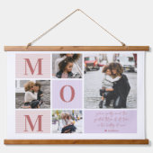 beste Mutter | Farbblockfoto-Collage Wandteppich Mit Holzrahmen (Vorne)