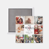 Beste Mutter Foto Collage Rosa Herz Magnet (Vorderseite/Rückseite)