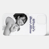 Beste-Mutter-Foto grauer Text Case-Mate iPhone Hülle (Rückseite (Horizontal))
