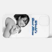 Beste-Mutter-Foto Meer blau Text Case-Mate iPhone Hülle (Rückseite (Horizontal))