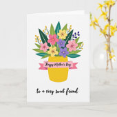 Beste Mutter Fröhliche Florale Karte (Gelbe Blume)