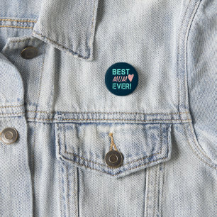Beste Mutter für Vintage Mama Herz für Muttertag Button
