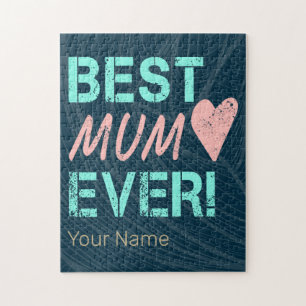 Beste Mutter für Vintage Mama Herz für Muttertag Puzzle