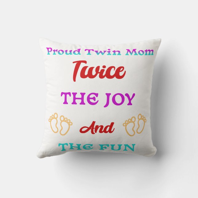 Beste Mütter Geschenk für stolze Zwillingsmütter o Kissen (Rückseite)