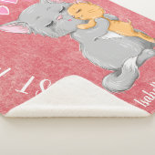 Beste Mutter Geschenkidee, Herz niedlich Katzenfam Sherpadecke (3/4)