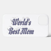 Beste Mutter grauer Text Case-Mate iPhone Hülle (Rückseite (Horizontal))