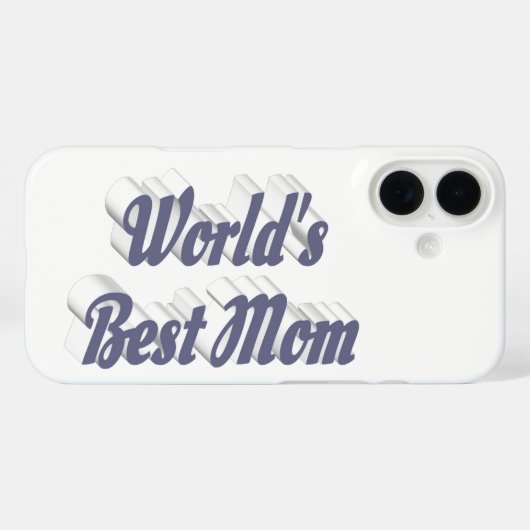 Beste Mutter grauer Text Case-Mate iPhone Hülle (Rückseite (Horizontal))