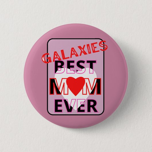 Beste Mutter in der Galaxie Button (Vorderseite)