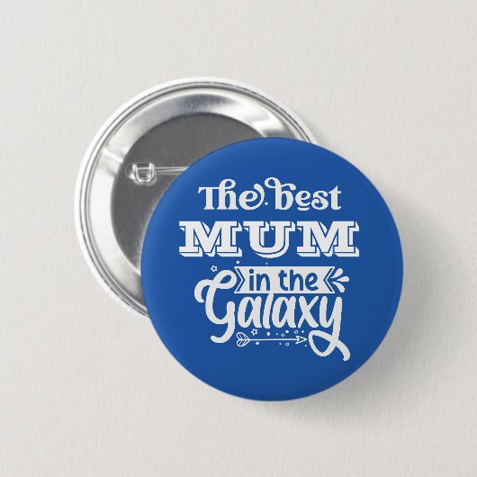 Beste Mutter in der WelGalaxie-Trophäe beste Mutte Button (Vorne & Hinten)