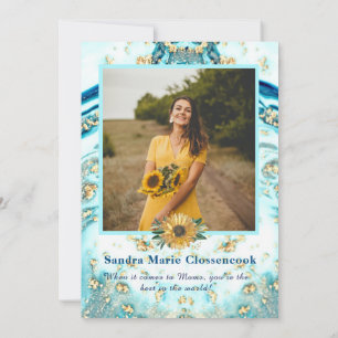 Beste Mutter je 4 Foto Collage Blue Marble Anno Ankündigung