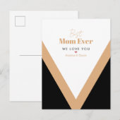 Beste Mutter je Ankündigungspostkarte (Vorne/Hinten)