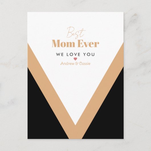 Beste Mutter je Ankündigungspostkarte (Vorderseite)