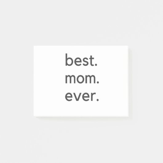 Beste Mutter. je dunkel. Post-it Klebezettel (Vorderseite)