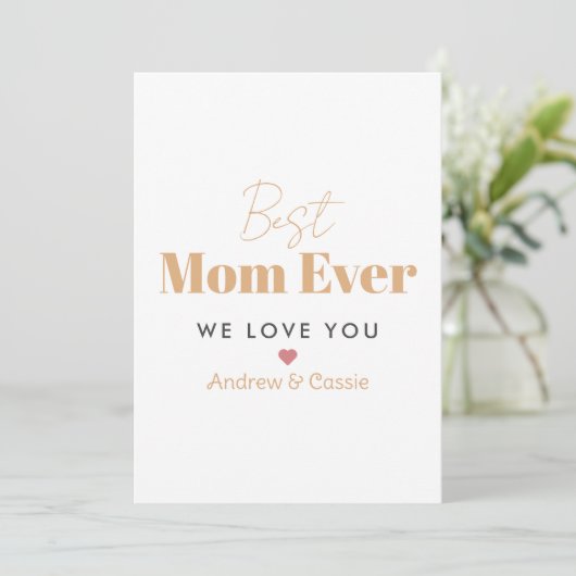 Beste Mutter je Einladung (Stehend Vorderseite)