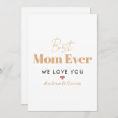 Beste Mutter je Einladung (Vorne/Hinten)