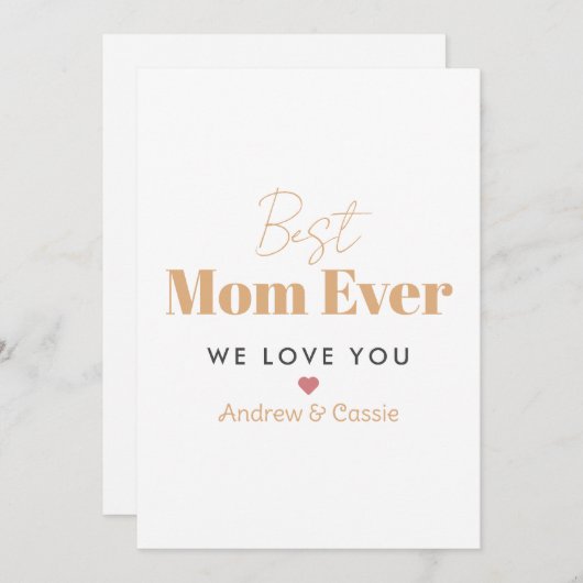 Beste Mutter je Einladung (Vorne/Hinten)