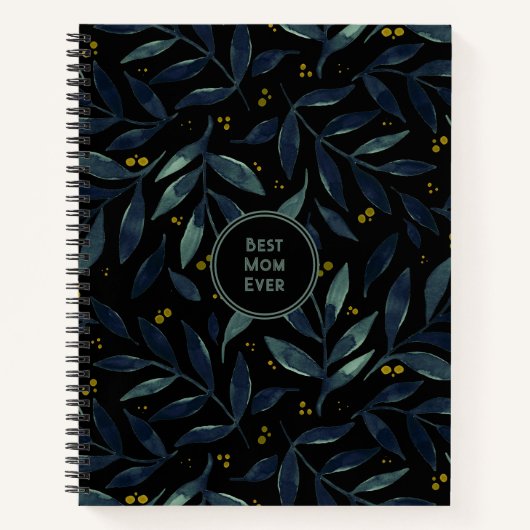 Beste Mutter je elegante Blumenäste Notizblock (Vorderseite)