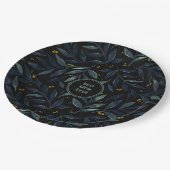 Beste Mutter je elegante Blumenäste Pappteller (Schrägansicht)