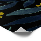 Beste Mutter je elegante Blumenäste Poster (Ecke)