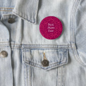 Beste Mutter je elegante pinkfarbene Wirbel Button (Beispiel)