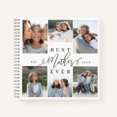 Beste Mutter je Elegante Script Foto Collage Notizblock (Vorderseite)
