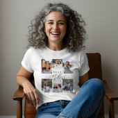 Beste Mutter je Elegante Script Foto Collage Tri-Blend Shirt