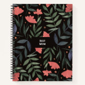 Beste Mutter je eleganter Retro-Zaubergarten Notizblock (Vorderseite)