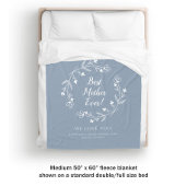 Beste Mutter je Familie Keepake Kinder Dusty Blue Fleecedecke