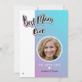 Beste Mutter je Feiertagskarte (Vorderseite)