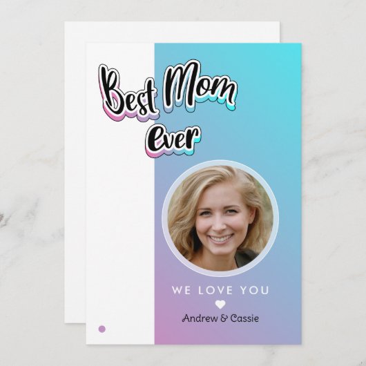 Beste Mutter je Feiertagskarte (Vorne/Hinten)