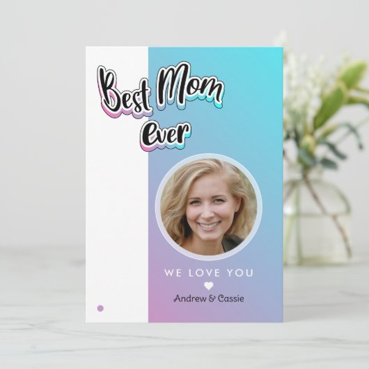 Beste Mutter je Feiertagskarte (Stehend Vorderseite)